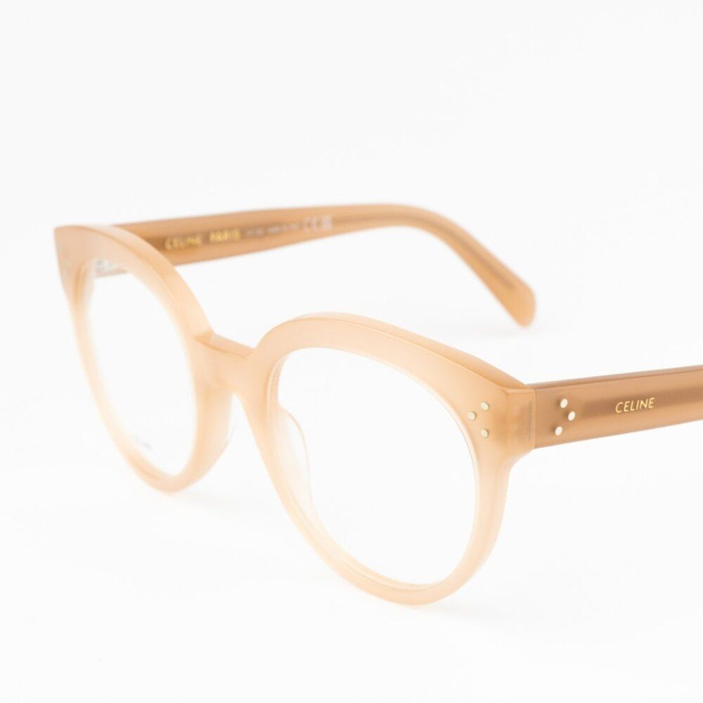 NEW Celine CL50093I 072 Beige Nude Round Women Eyeglasses CL 50093I - Picture 7 of 12